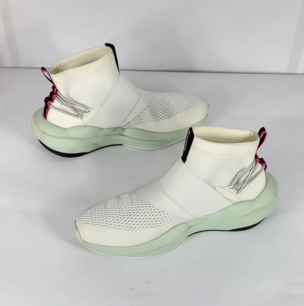 Sorel Women's White and Green Sneakers #753 Size 10
